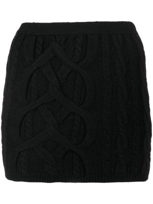 Nº21 cable-knit mini skirt - Black