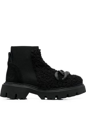 Nº21 chain-link detail ankle boots - Black