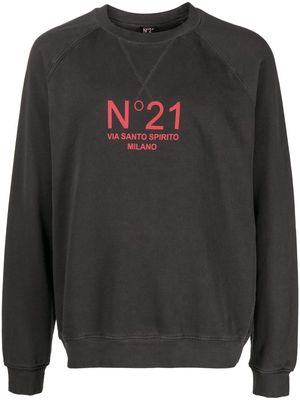 Nº21 chest-logo crew-neck sweatshirt - Grey