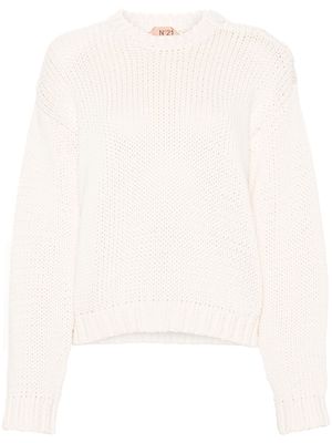 Nº21 chunky-knit jumper - White