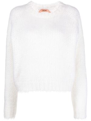 Nº21 chunky-knit mohair jumper - White