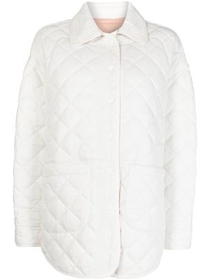 Nº21 classic collar quilted jacket - White