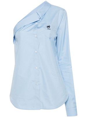 Nº21 cold-shoulder cotton shirt - Blue
