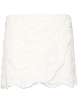Nº21 corded-lace mini skirt - White