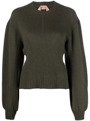 Nº21 corset-style wool jumper - Green