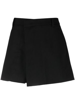 Nº21 cotton-blend wrap mini skirt - Black