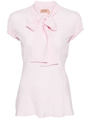 Nº21 crepe short-sleeved blouse - Pink