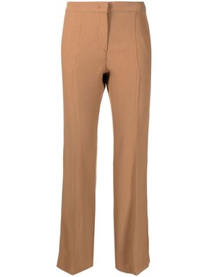 Nº21 cropped flared trousers - Brown