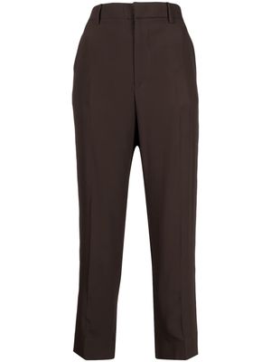 Nº21 cropped straight-leg trousers - Brown