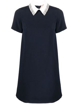 Nº21 crystal-embellished short-sleeve minidress - Blue