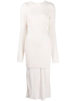 Nº21 cut-out knit dress - Neutrals