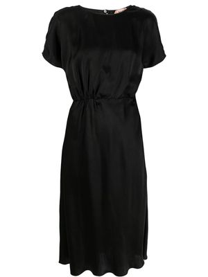 Nº21 cutout satin midi dress - Black