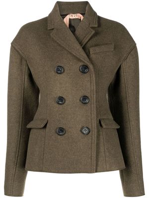 Nº21 double-breasted coat - Green