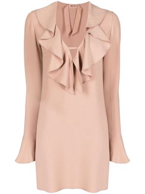 Nº21 draped-neck mini dress - Pink