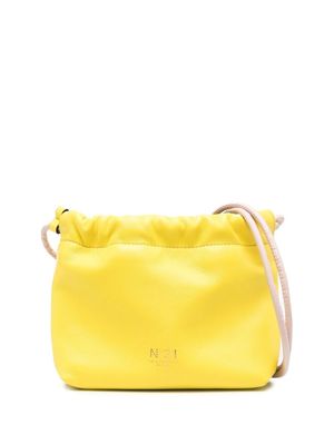 Nº21 drawstring leather shoulder bag - Yellow