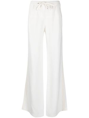 Nº21 drawstring-waist flared trousers - White
