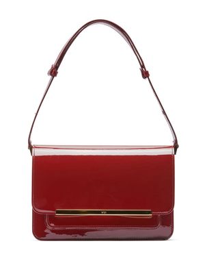 Nº21 Edith patent-finish shoulder bag - Red