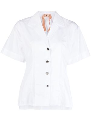Nº21 embellished-buttons cotton shirt - White