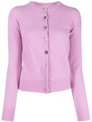 Nº21 embellished-buttons wool cardigan - Pink