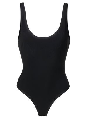 Nº21 embossed-logo swimsuit - Black