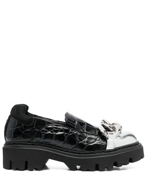 Nº21 embossed metal-toe loafers - Black