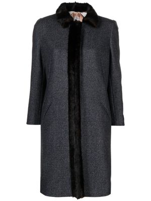 Nº21 faux-shearling midi coat - Grey