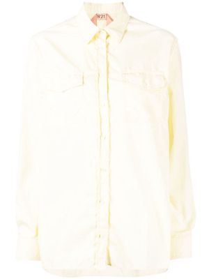 Nº21 flap-pocket cotton shirt - Yellow