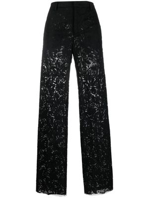 Nº21 floral-lace wide-leg trousers - Black