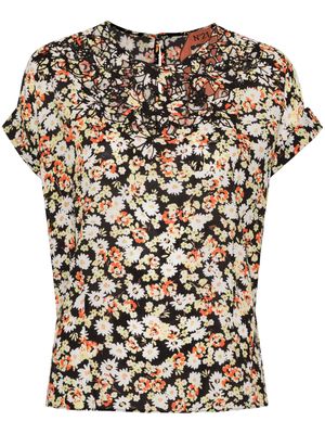 Nº21 floral-print blouse - Black