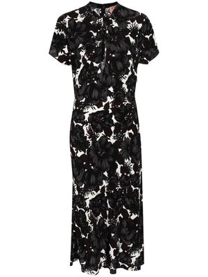 Nº21 floral-print midi dress - Black