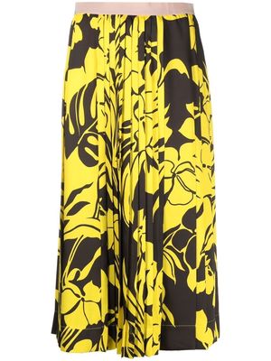 Nº21 floral-print pleated skirt - Yellow