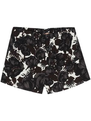 Nº21 floral-print shorts - Black