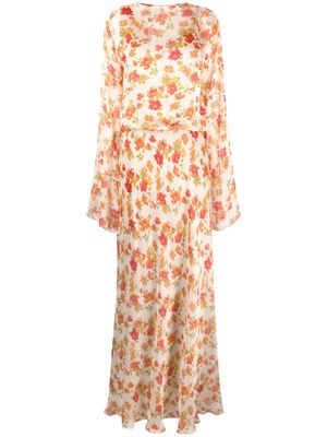 Nº21 floral-print silk maxi dress - Neutrals