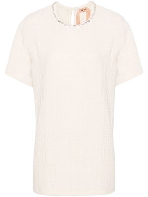 Nº21 gem-embellished blouse - White
