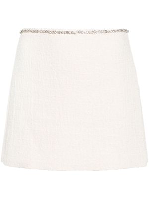 Nº21 gem-embellished mini skirt - White