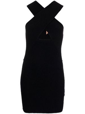 Nº21 halterneck knitted minidress - Black