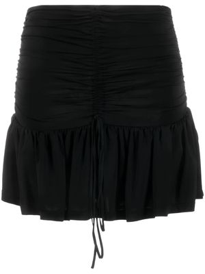 Nº21 high-waisted ruched miniskirt - Black