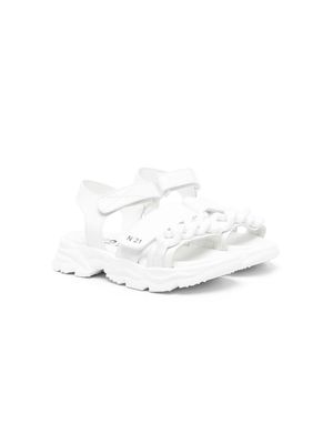 Nº21 Kids chain-link detail sandals - White