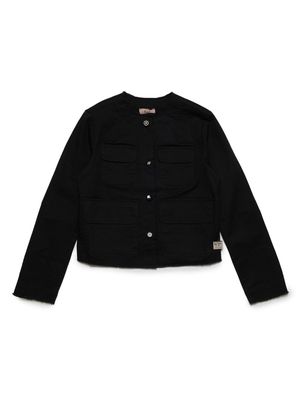 Nº21 Kids crystal-embellished cotton-blend jacket - Black