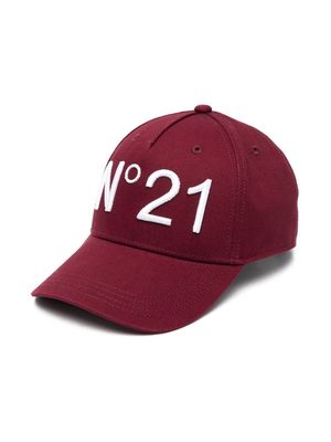 Nº21 Kids embroidered-logo detail baseball cap