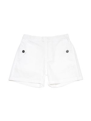 Nº21 Kids logo-embroidered cotton shorts - White