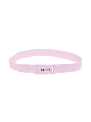 Nº21 Kids logo-print elasticated belt - Pink