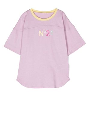 Nº21 Kids logo-print short-sleeved T-shirt - Pink