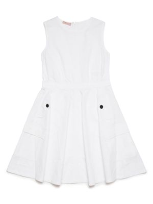 Nº21 Kids patch-pocket cotton dress - White