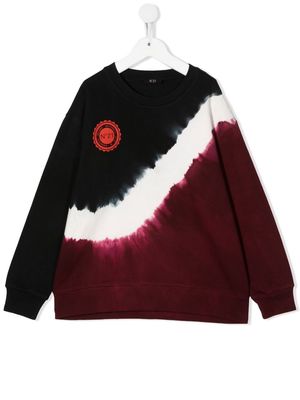 Nº21 Kids tie-dye print logo sweatshirt - Red