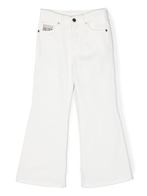 Nº21 Kids wide-leg five-pocket trousers - White