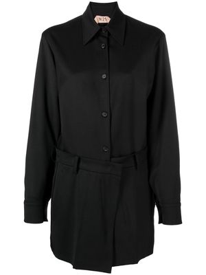Nº21 Kleid button-front tailored shirt dress - Black