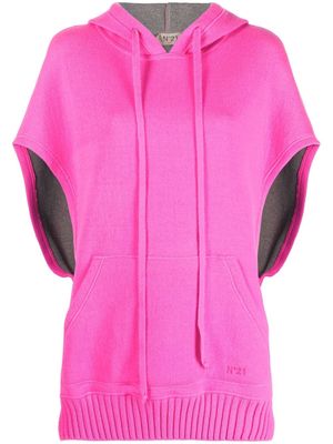 Nº21 knitted short-sleeve hoodie - Pink