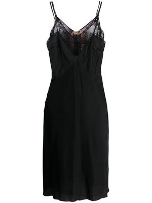 Nº21 lace-detailing V-neck dress - Black