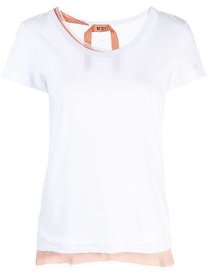 Nº21 layered-design cotton T-shirt - White